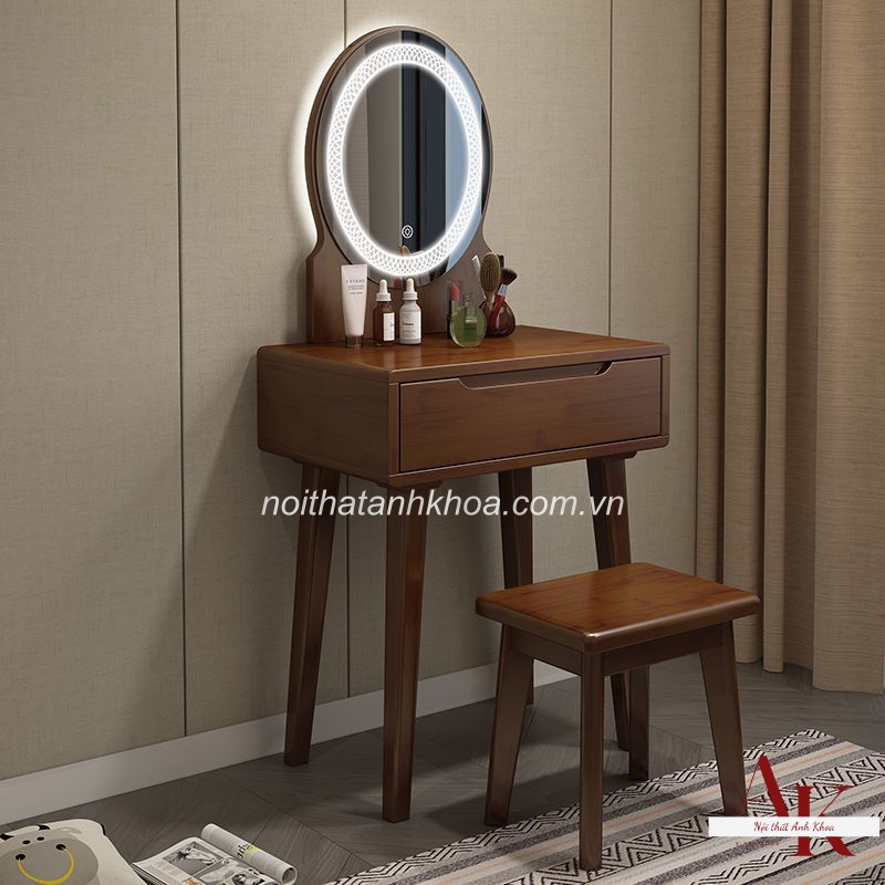 Bàn Trang Điểm Gỗ Tự Nhiên Màu Vàng Gương LED Đẹp Giá Rẻ Bàn Trang Điểm Gỗ Tự Nhiên Màu Vàng Gương LED Đẹp Giá Rẻ