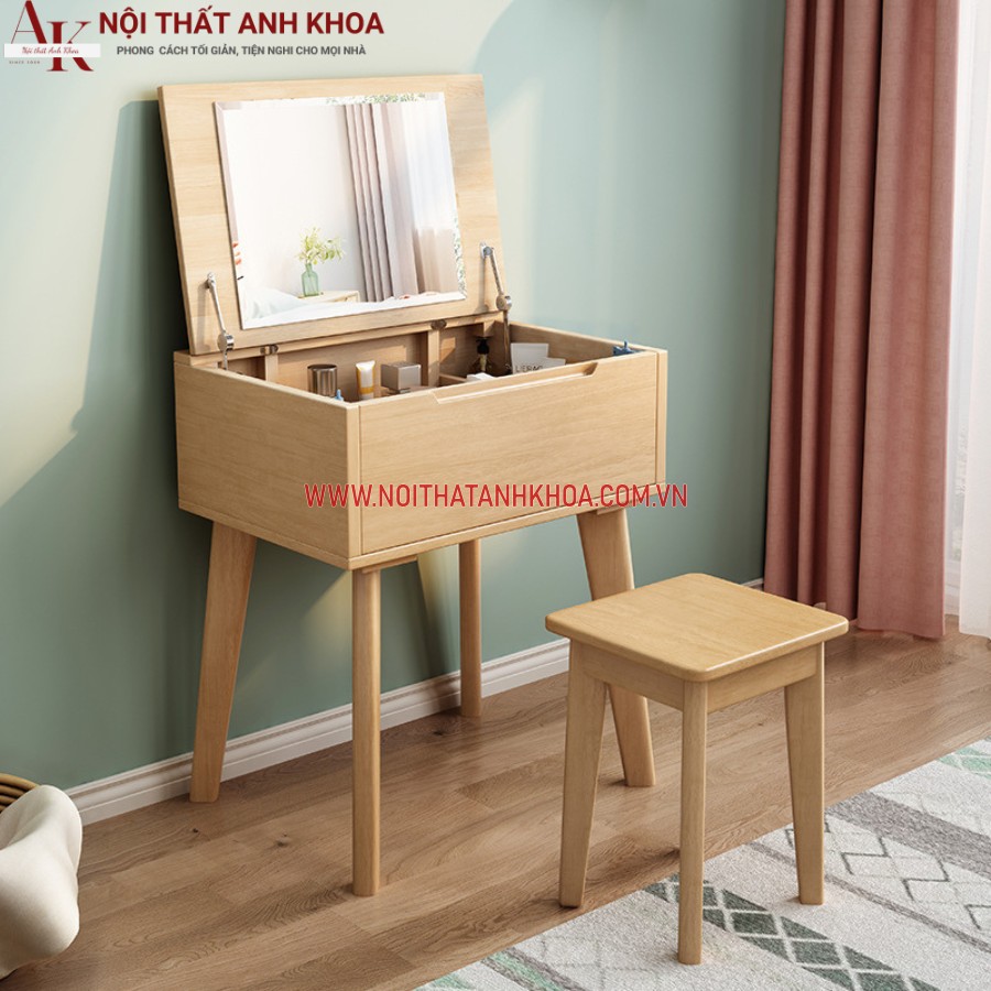 Bàn trang điểm gương lật nhỏ gọn gỗ MDF giá tốt Bàn trang điểm gương lật nhỏ gọn gỗ MDF giá tốt