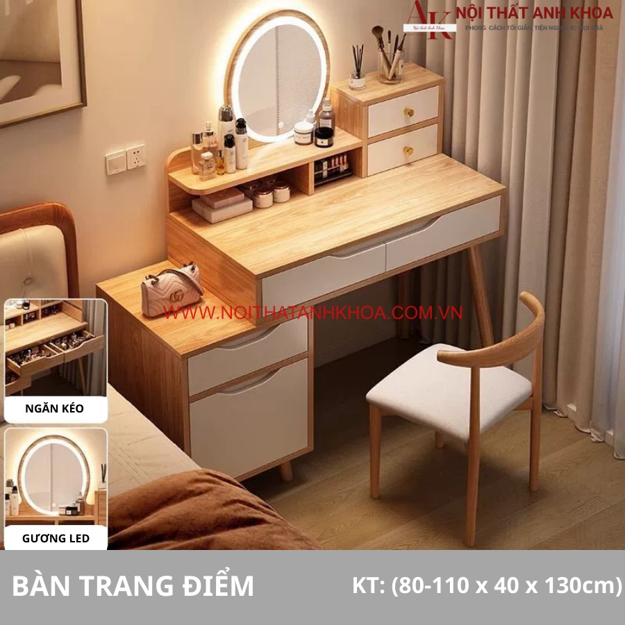 Bàn trang điểm gỗ MDF hiện đại Bàn trang điểm gỗ MDF hiện đại