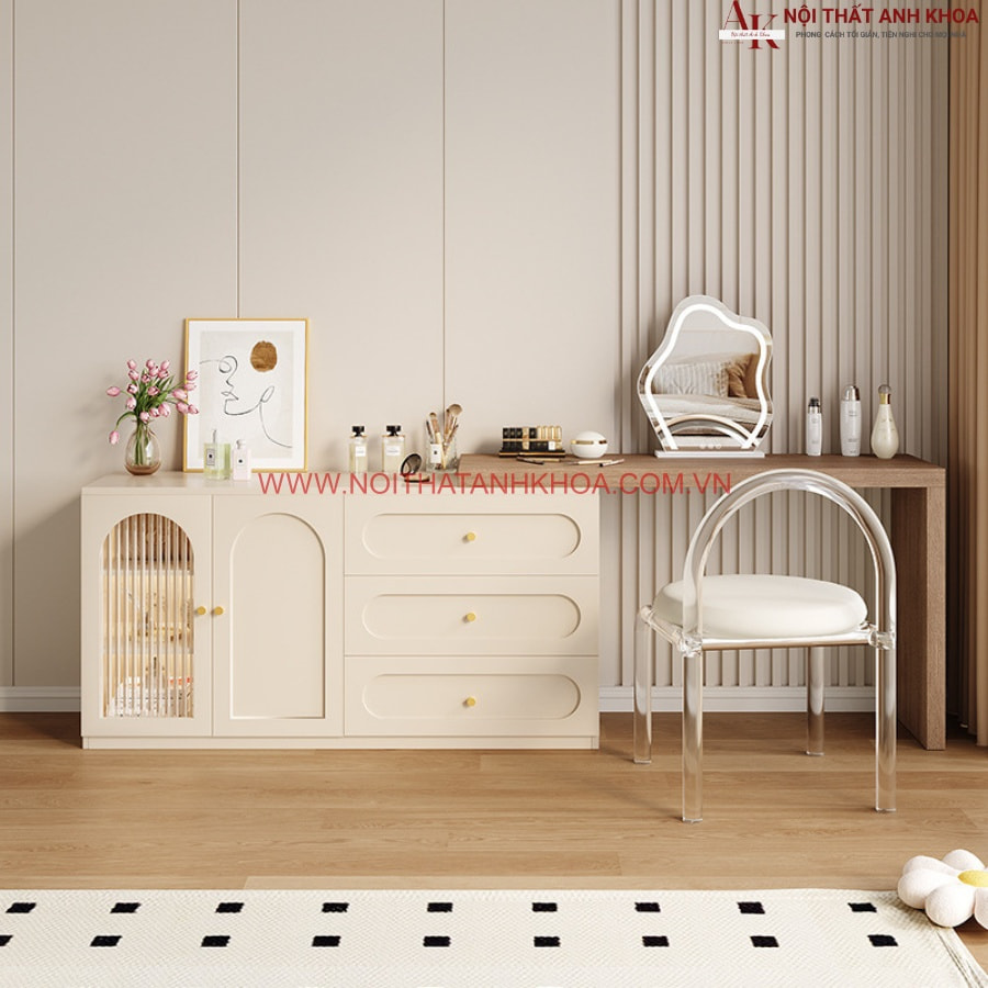 Bàn trang điểm kết hợp chổ làm việc hiện đại tiện nghi Bàn trang điểm kết hợp chổ làm việc hiện đại tiện nghi