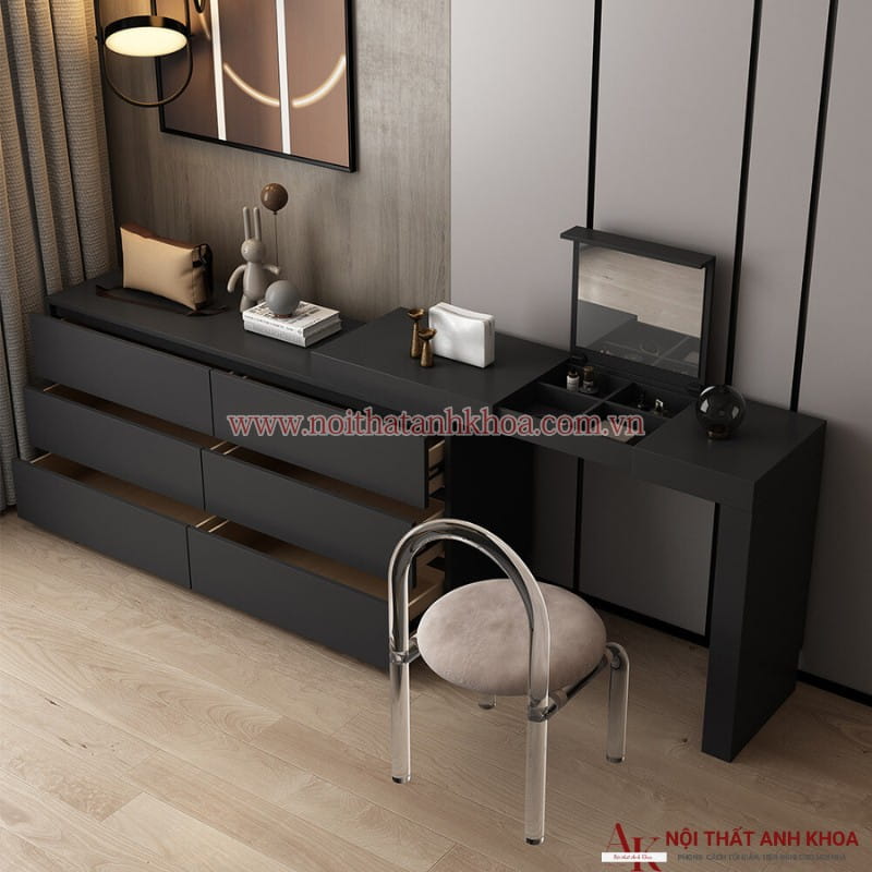 Bàn Trang Điểm MDF Kết Hợp Hệ Tủ Nhiều Ngăn Bàn Trang Điểm MDF Kết Hợp Hệ Tủ Nhiều Ngăn