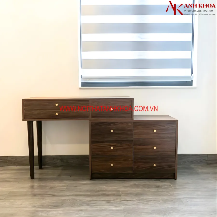 Bàn phấn gỗ công nghiệp hiện đại, cứng cáp, bền bỉ Bàn phấn gỗ công nghiệp hiện đại, cứng cáp, bền bỉ