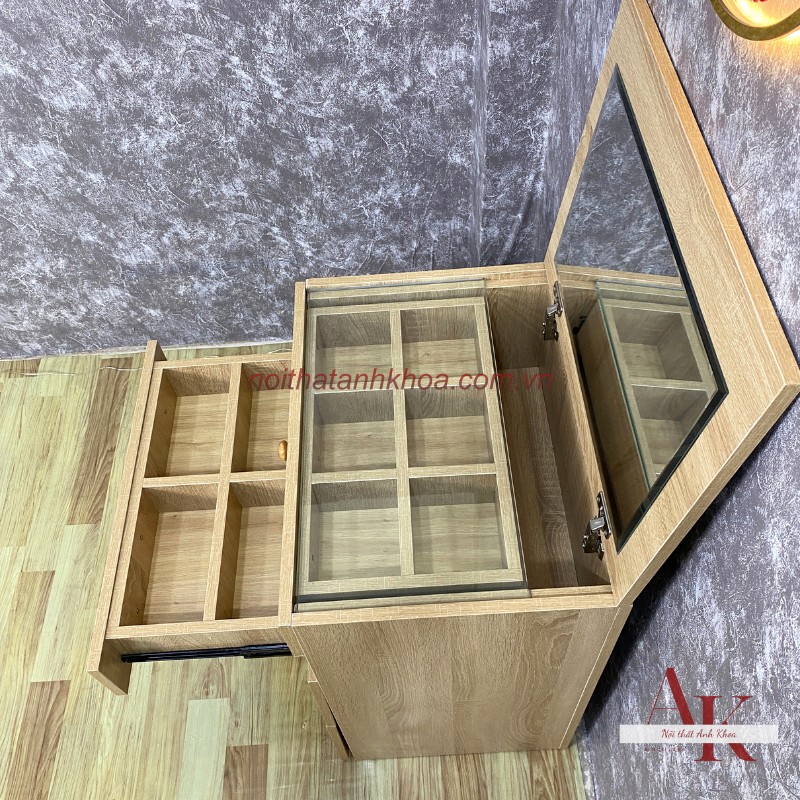 Bàn Trang Điểm Mini Thông Minh Gỗ MDF Cao Cấp Bàn Trang Điểm Mini Thông Minh Gỗ MDF Cao Cấp