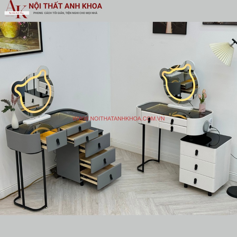 Bàn trang điểm nhập khẩu có loa nghe nhạc thông minh Bàn trang điểm nhập khẩu có loa nghe nhạc thông minh