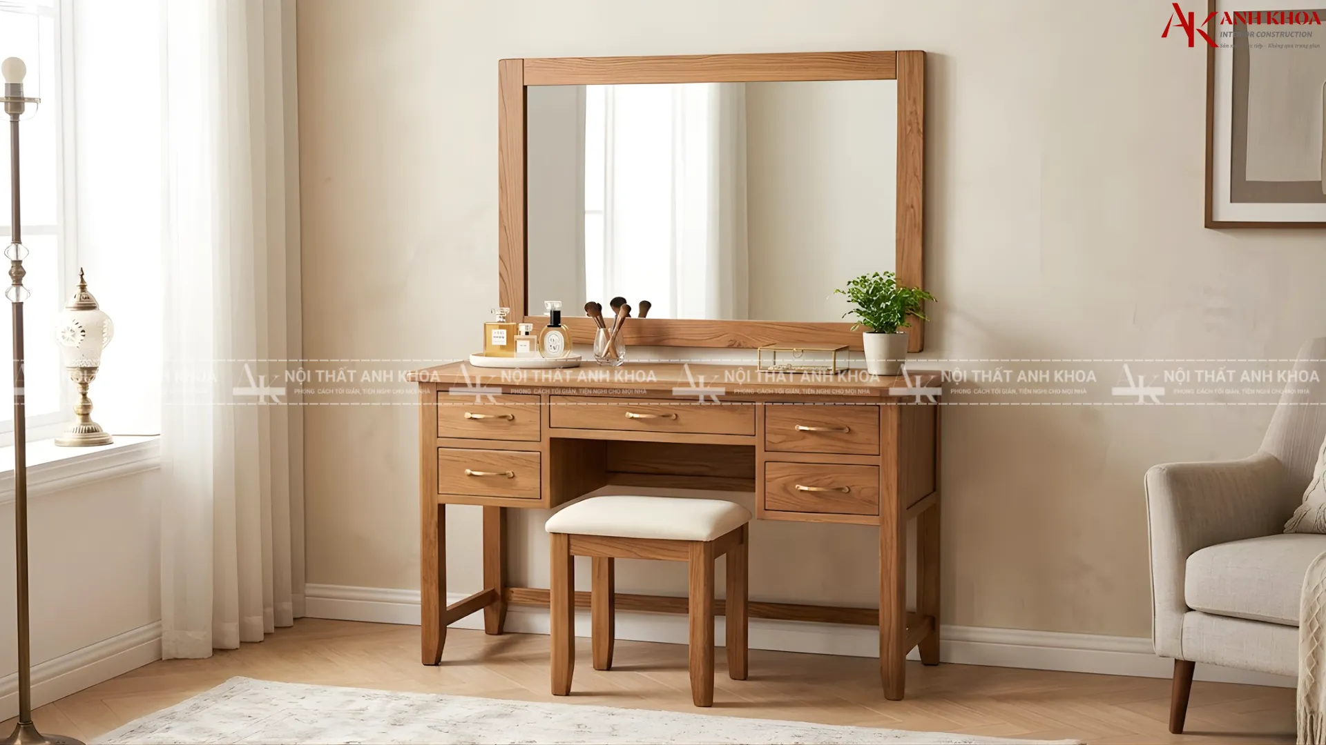 Bàn trang điểm nhập khẩu gỗ tự nhiên - Cao cấp, quyền quý Bàn trang điểm nhập khẩu gỗ tự nhiên - Cao cấp, quyền quý