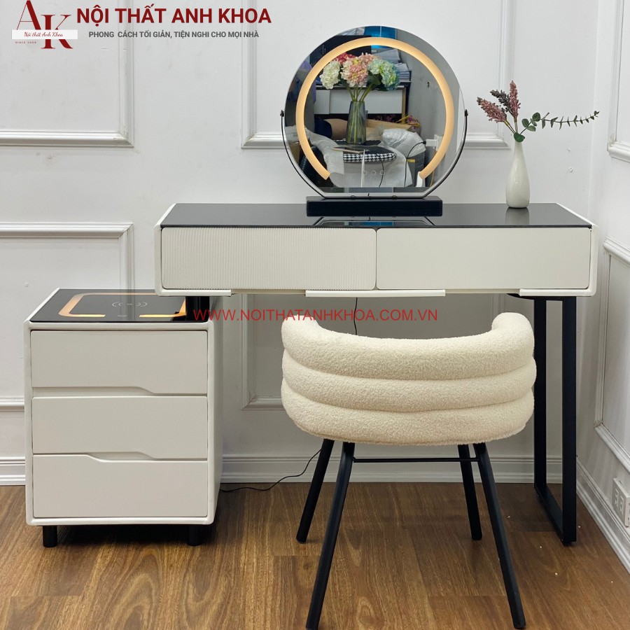 Bàn trang điểm phòng cưới đẹp hiện đại màu trắng Bàn trang điểm phòng cưới đẹp hiện đại màu trắng