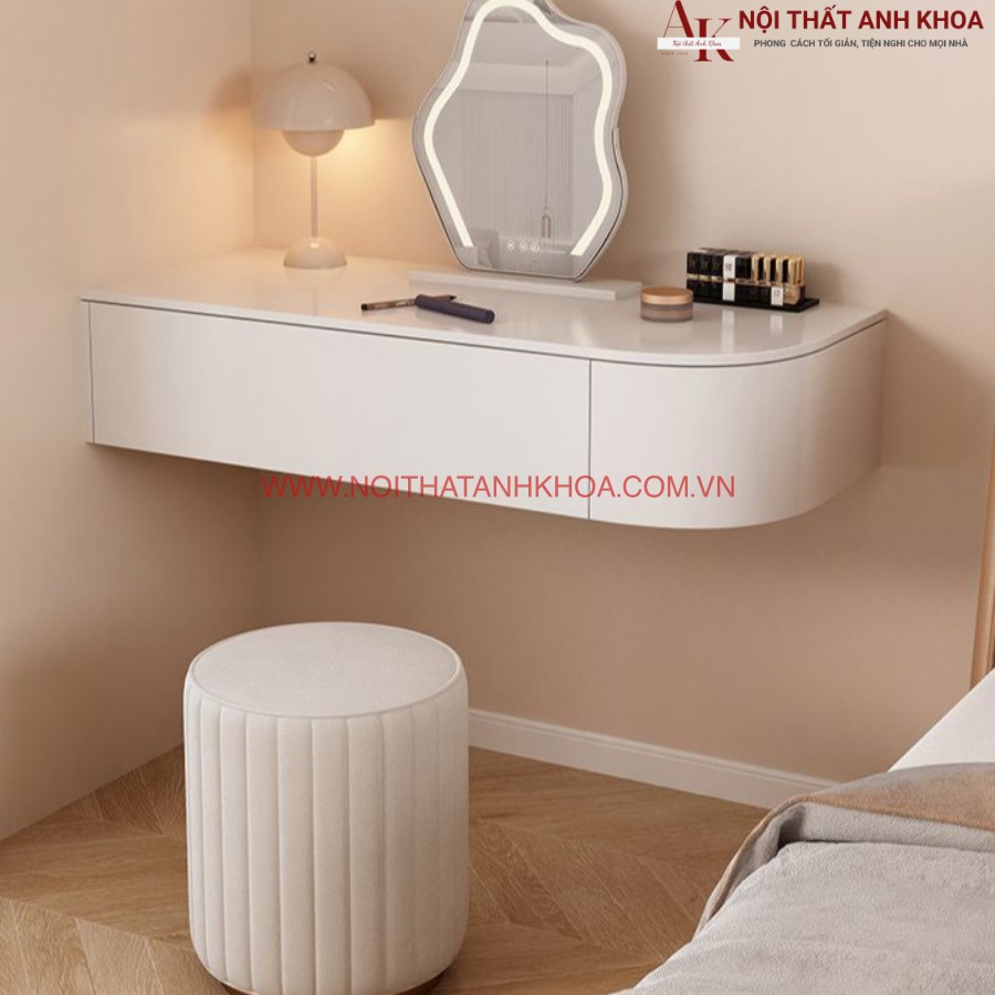 Bàn trang điểm treo tường đẹp chuẩn gu chị em Bàn trang điểm treo tường đẹp chuẩn gu chị em