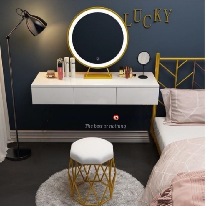 Bàn Trang Điểm Treo Tường Gỗ Công Nghiệp Mdf Có Gương Hiện Đại Bàn Trang Điểm Treo Tường Gỗ Công Nghiệp Mdf Có Gương Hiện Đại