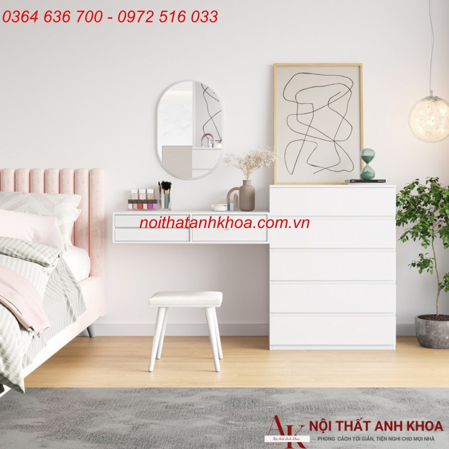 Bàn Trang Điểm Treo Tường Gỗ Công Nghiệp Nhỏ Xinh Bàn Trang Điểm Treo Tường Gỗ Công Nghiệp Nhỏ Xinh