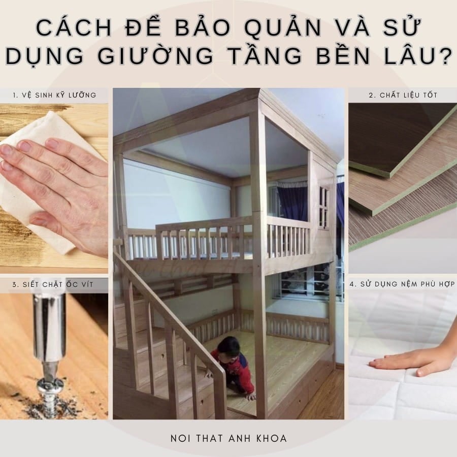 Hướng dẫn cách bảo quản giường tầng đúng cách Hướng dẫn cách bảo quản giường tầng đúng cách
