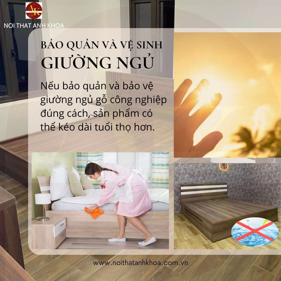 Hướng dẫn và bảo quản giường ngủ gỗ công nghiệp đúng cách Hướng dẫn và bảo quản giường ngủ gỗ công nghiệp đúng cách