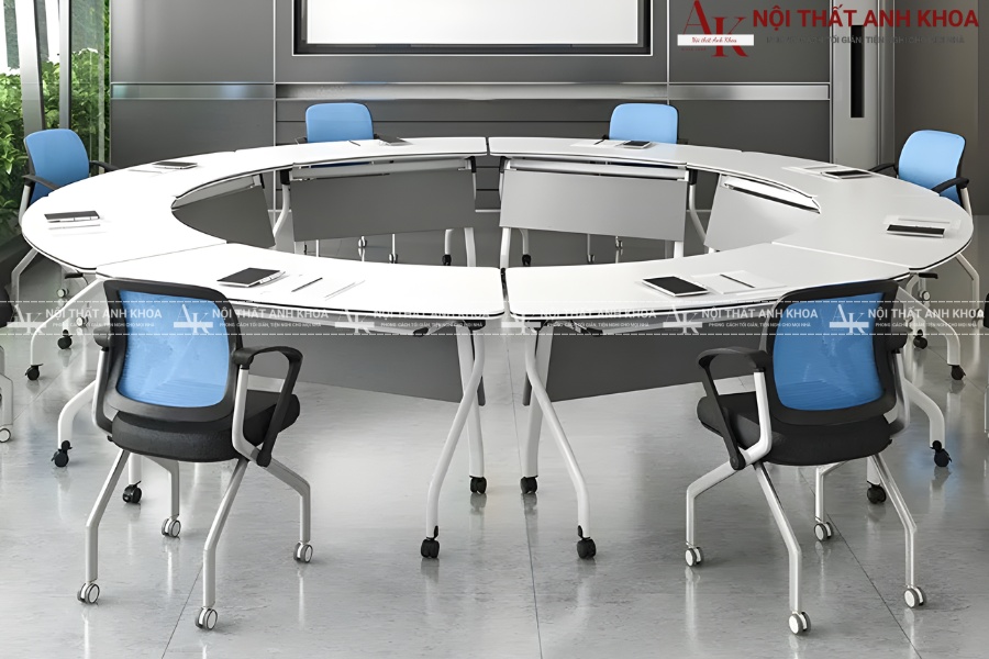 Mẫu bàn họp tròn đẹp, giúp tăng hiệu quả làm việc nhóm Mẫu bàn họp tròn đẹp, giúp tăng hiệu quả làm việc nhóm