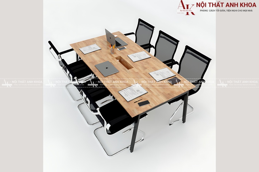 Mẫu bàn họp 6 ghế mặt gỗ được ưa chuộng nhất hiện nay Mẫu bàn họp 6 ghế mặt gỗ được ưa chuộng nhất hiện nay