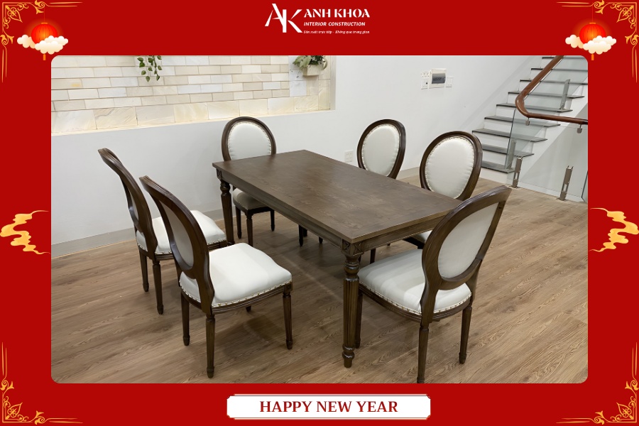 Mẫu bàn ăn nội thất cổ điển cách tân - Điểm nhấn xa hoa cho những bữa tiệc gia đình Mẫu bàn ăn nội thất cổ điển cách tân - Điểm nhấn xa hoa cho những bữa tiệc gia đình