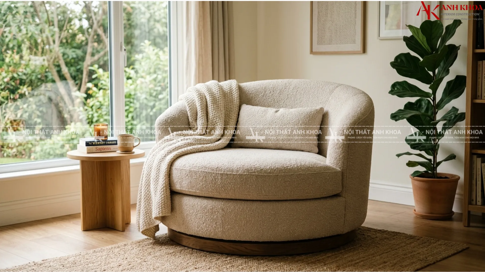 Sofa tròn - Điểm nhấn mềm mại cho tổ ấm hiện đại Sofa tròn - Điểm nhấn mềm mại cho tổ ấm hiện đại
