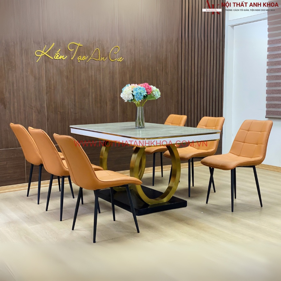 Bộ bàn ăn 6 ghế đẹp sang trọng hiện đại Bộ bàn ăn 6 ghế đẹp sang trọng hiện đại