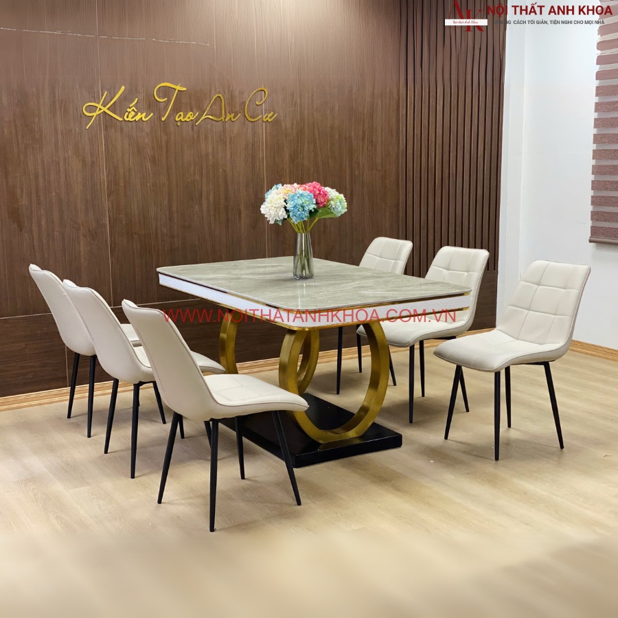 Bộ bàn ăn 6 ghế đẹp sang trọng hiện đại Bộ bàn ăn 6 ghế đẹp sang trọng hiện đại