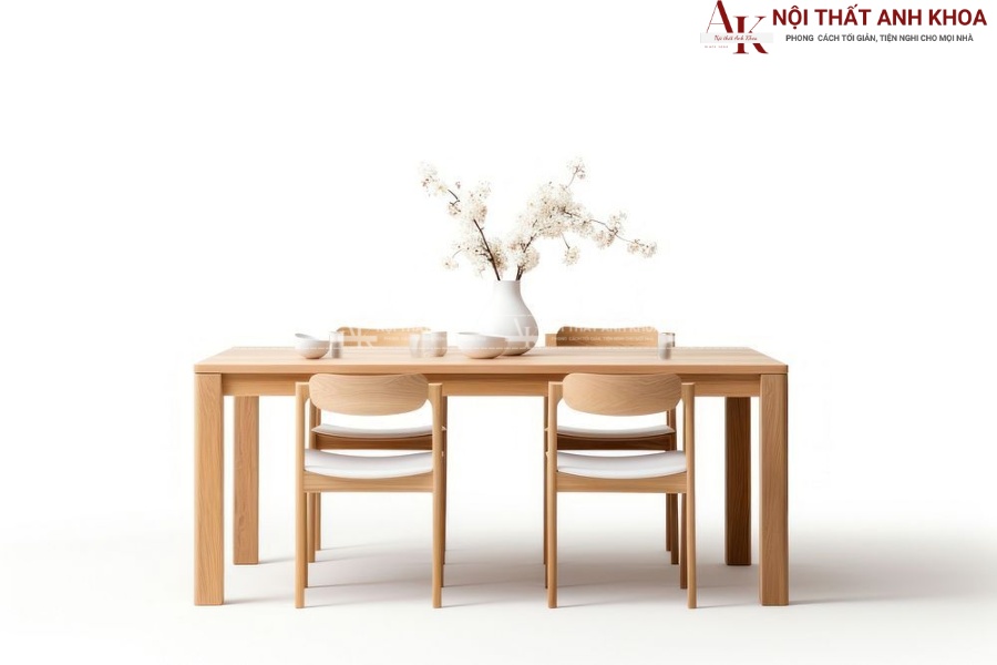 Bộ bàn ăn mango ghế trắng - Nội thất Anh Khoa Bộ bàn ăn mango ghế trắng - Nội thất Anh Khoa