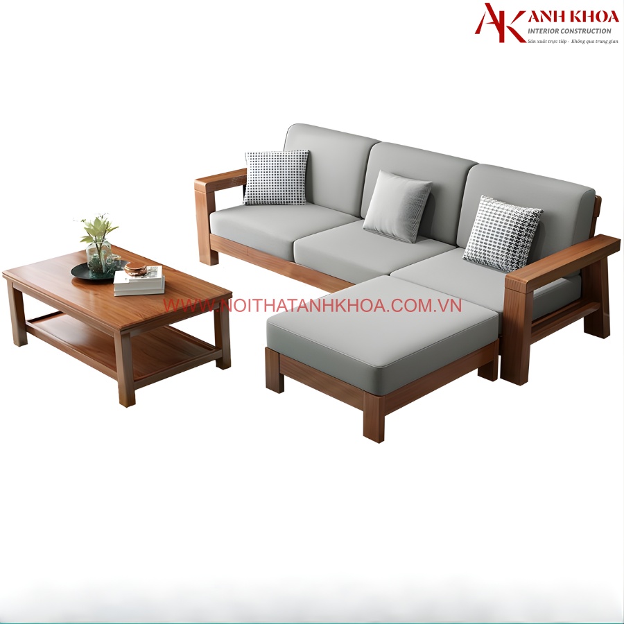 Bộ bàn ghế sofa gỗ tự nhiên phòng khách hiện đại giá tốt Bộ bàn ghế sofa gỗ tự nhiên phòng khách hiện đại giá tốt