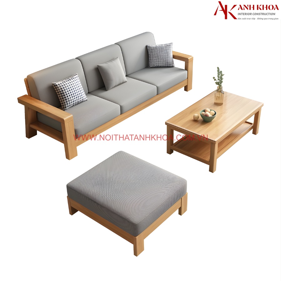 Bộ bàn ghế sofa gỗ tự nhiên phòng khách hiện đại giá tốt Bộ bàn ghế sofa gỗ tự nhiên phòng khách hiện đại giá tốt