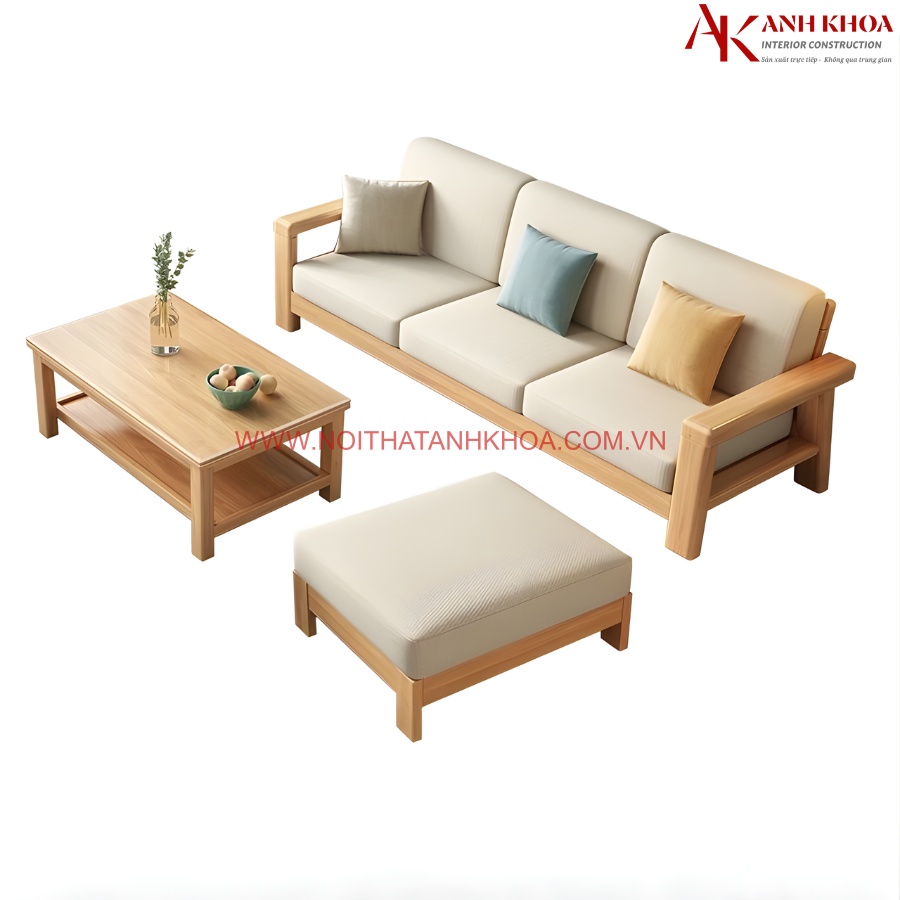 Bộ bàn ghế sofa gỗ tự nhiên phòng khách hiện đại giá tốt Bộ bàn ghế sofa gỗ tự nhiên phòng khách hiện đại giá tốt