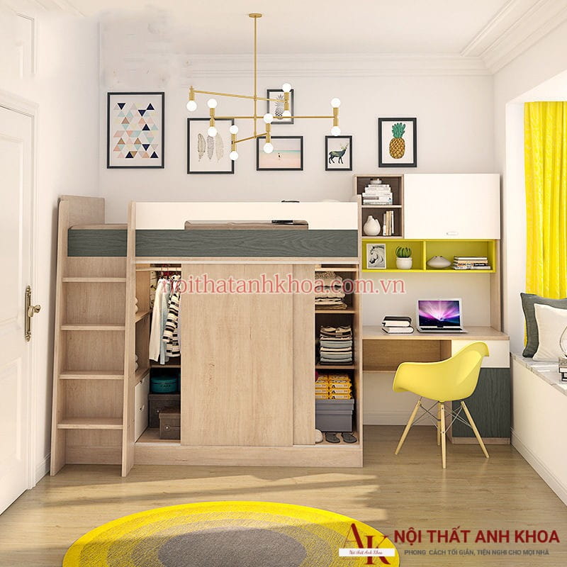 Bộ Combo Giường Tầng Kết Hợp Tủ Quần Áo Và Bàn Học Đẹp Hiện Đại Bộ Combo Giường Tầng Kết Hợp Tủ Quần Áo Và Bàn Học Đẹp Hiện Đại