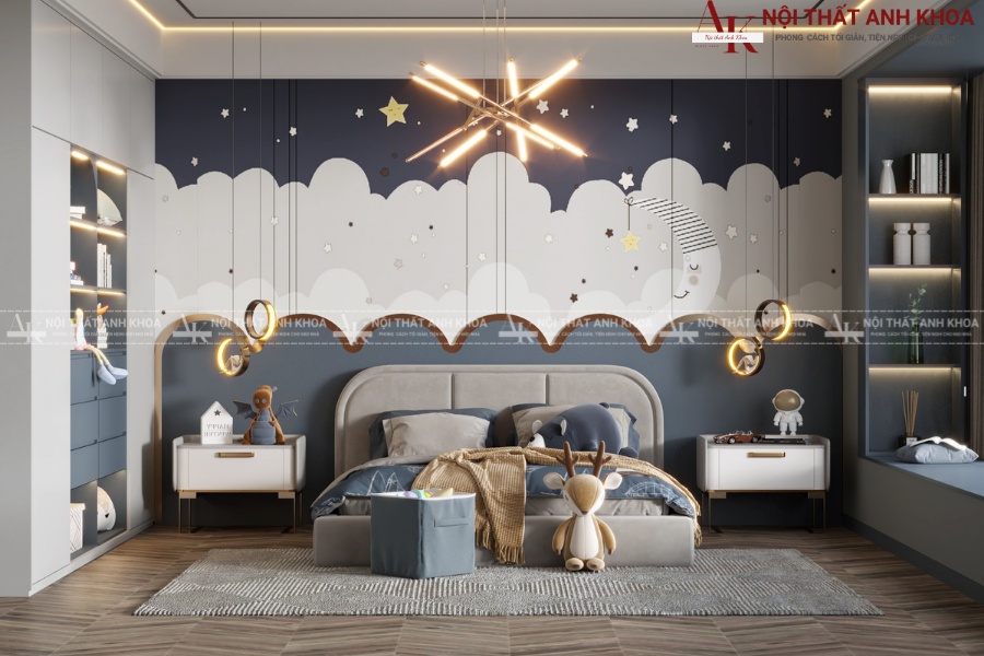 Combo nội thất phòng ngủ cho bé trai hiện đại Combo nội thất phòng ngủ cho bé trai hiện đại