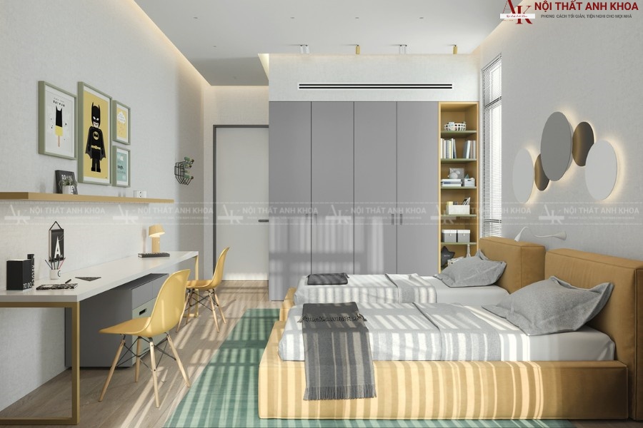 Bộ combo phòng ngủ cho con trai hiện đại Bộ combo phòng ngủ cho con trai hiện đại