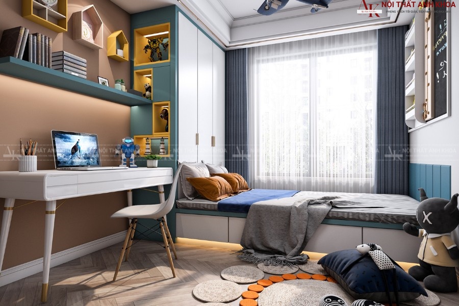 Bộ combo phòng ngủ cho con trai hiện đại Bộ combo phòng ngủ cho con trai hiện đại