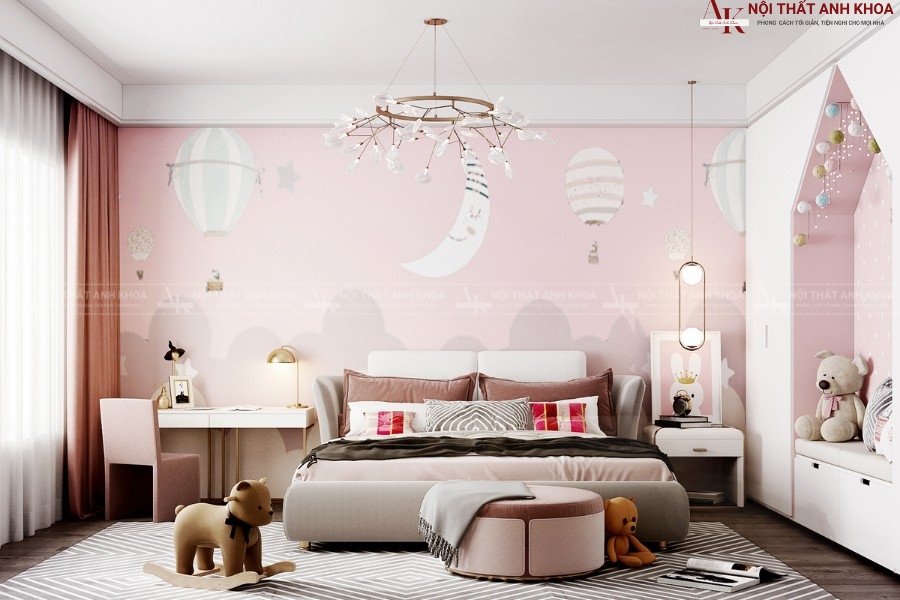 Bộ combo phòng ngủ trẻ em hiện đại cao cấp Bộ combo phòng ngủ trẻ em hiện đại cao cấp