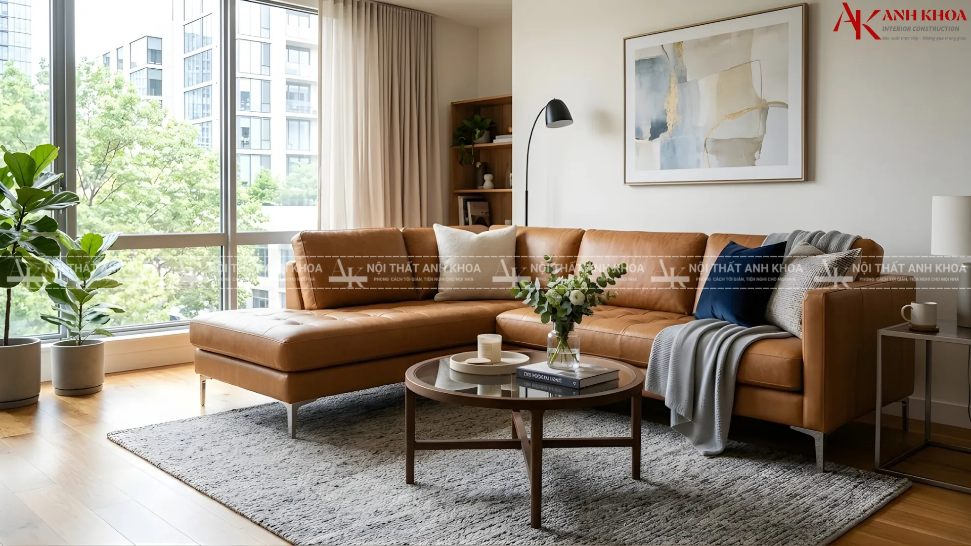 Phòng khách trở nên tinh tế và tiện nghi hơn với bộ sofa da màu cam Phòng khách trở nên tinh tế và tiện nghi hơn với bộ sofa da màu cam