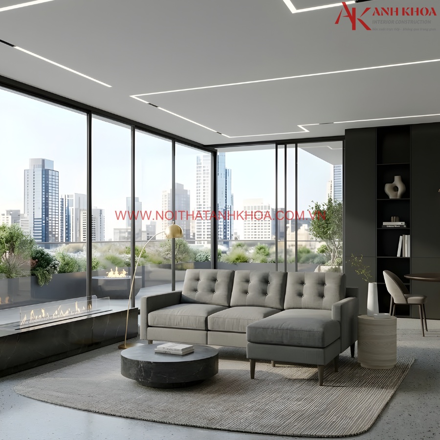 Bộ ghế sofa văn phòng đẹp hiện đại màu xám Bộ ghế sofa văn phòng đẹp hiện đại màu xám