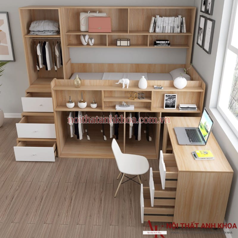 Bộ Giường Ngủ Thông Minh Cho Bé Gỗ Công Nghiệp Bộ Giường Ngủ Thông Minh Cho Bé Gỗ Công Nghiệp