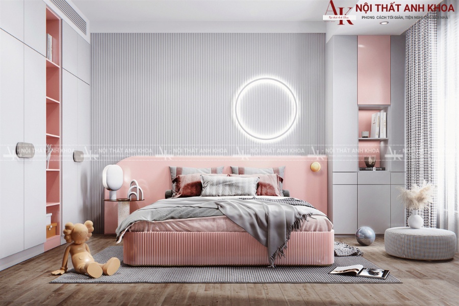 Bộ phòng ngủ bé gái đẹp hiện đại Bộ phòng ngủ bé gái đẹp hiện đại