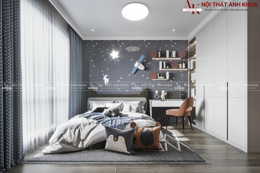 Bộ phòng ngủ theo phong cách hiện đại, năng động  Bộ phòng ngủ theo phong cách hiện đại, năng động