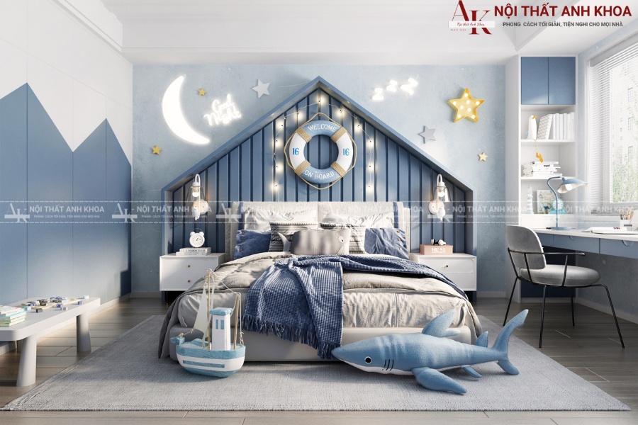 Bộ phòng ngủ cho bé trai đẹp hiện đại Bộ phòng ngủ cho bé trai đẹp hiện đại