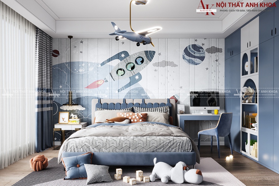 Bộ phòng ngủ cho bé trai đẹp hiện đại Bộ phòng ngủ cho bé trai đẹp hiện đại