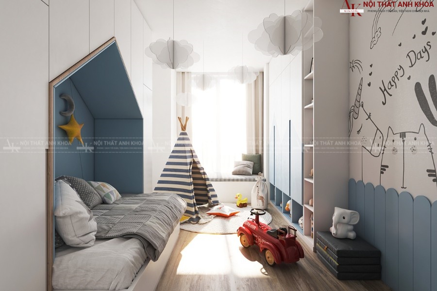 Bộ phòng ngủ cho bé trai hiện đại giá tốt có lều & góc chơi Bộ phòng ngủ cho bé trai hiện đại giá tốt có lều & góc chơi