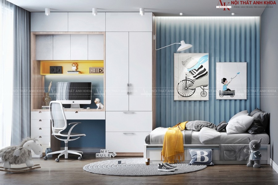 Bộ phòng ngủ cho bé trai phong cách cao cấp Bộ phòng ngủ cho bé trai phong cách cao cấp