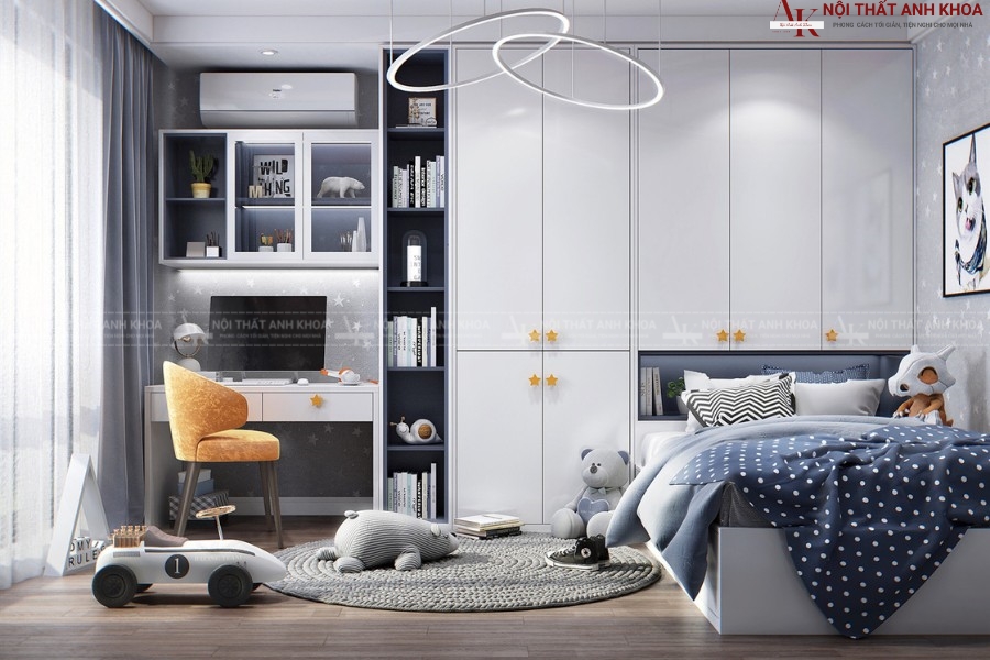 Bộ phòng ngủ cho bé trai phong cách cao cấp Bộ phòng ngủ cho bé trai phong cách cao cấp