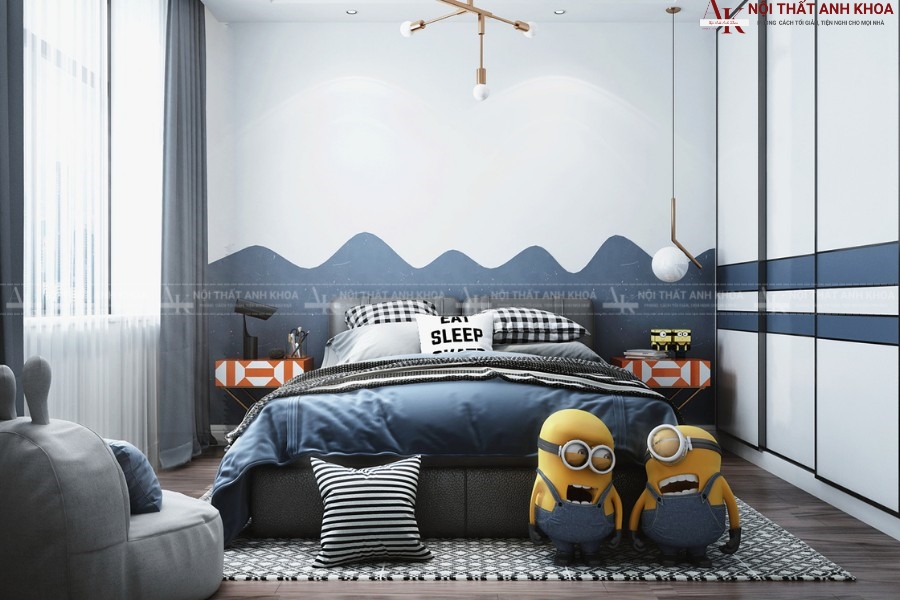 Bộ phòng ngủ cho bé trai phong cách cao cấp Bộ phòng ngủ cho bé trai phong cách cao cấp