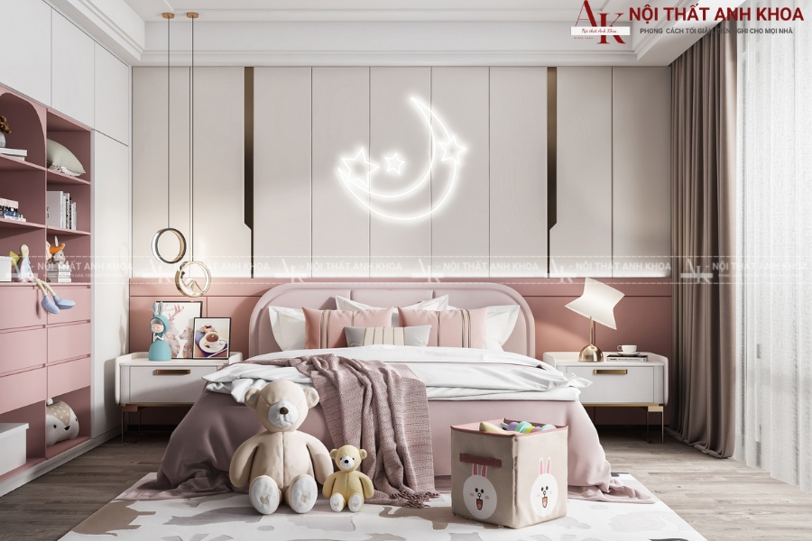 Bộ phòng ngủ cho con gái đẹp hiện đại Bộ phòng ngủ cho con gái đẹp hiện đại