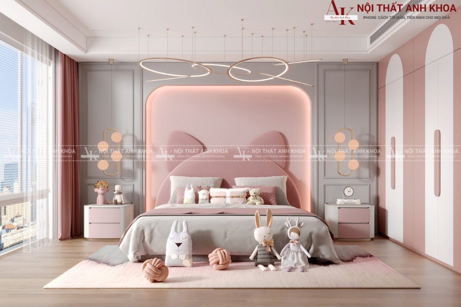 Bộ phòng ngủ cho con gái đẹp hiện đại Bộ phòng ngủ cho con gái đẹp hiện đại