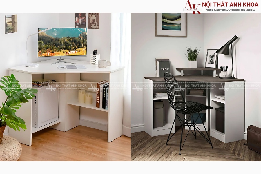 Các kiểu dáng bàn học góc thịnh hành Các kiểu dáng bàn học góc thịnh hành