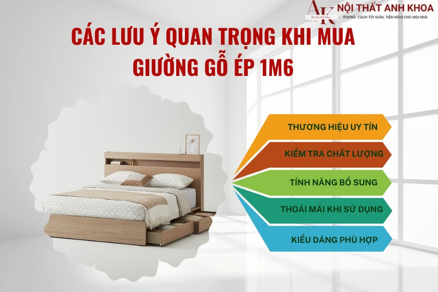 Các lưu ý quan trọng khi mua giường gỗ ép 1m6 Các lưu ý quan trọng khi mua giường gỗ ép 1m6
