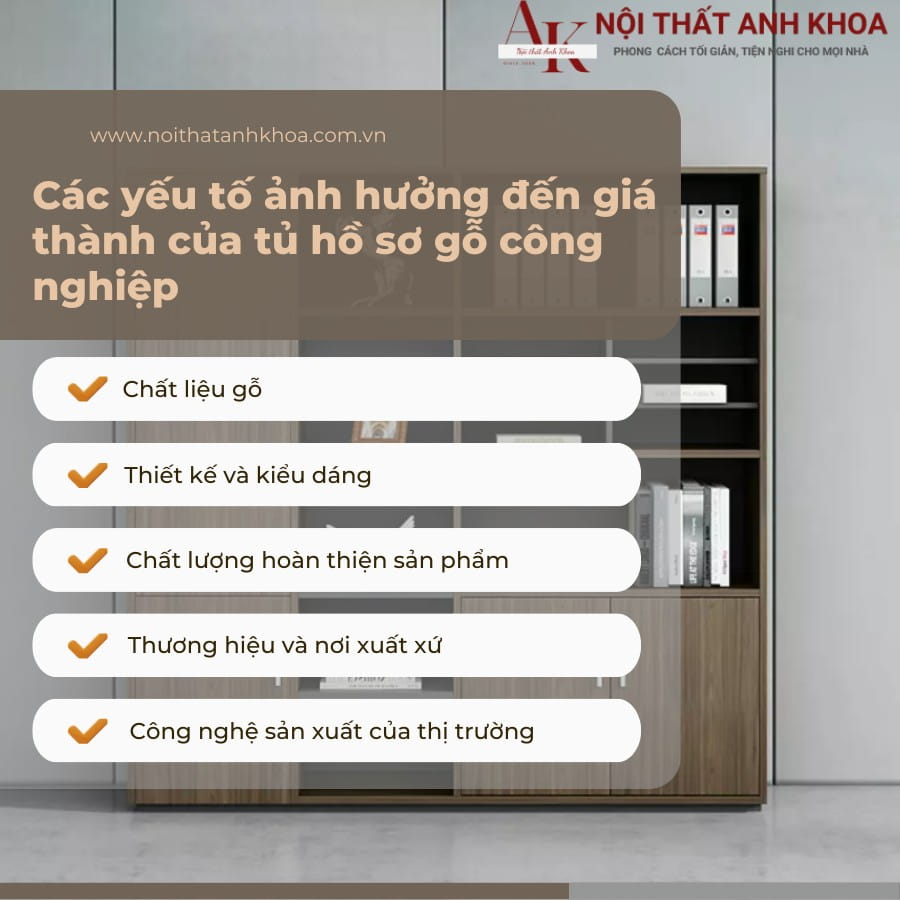 Các yếu tố ảnh hưởng đến giá thành của tủ hồ sơ gỗ công nghiệp Các yếu tố ảnh hưởng đến giá thành của tủ hồ sơ gỗ công nghiệp