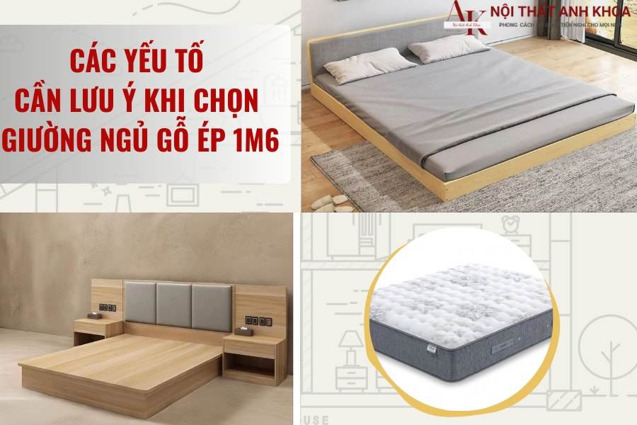 Các yếu tố cần lưu ý khi chọn giường ngủ gỗ ép 1m6 Các yếu tố cần lưu ý khi chọn giường ngủ gỗ ép 1m6