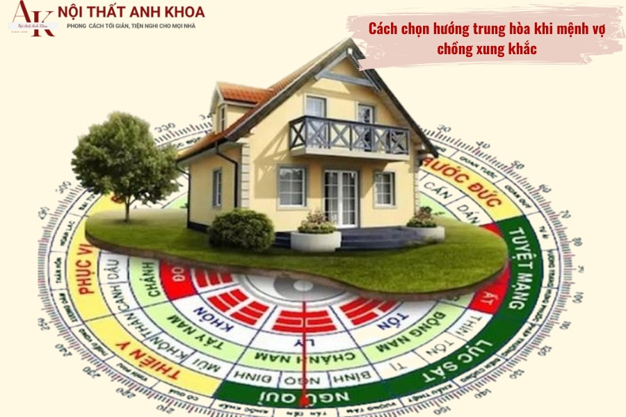 Cách chọn hướng Trung Hòa khi mệnh vợ chồng xung khắc Cách chọn hướng Trung Hòa khi mệnh vợ chồng xung khắc
