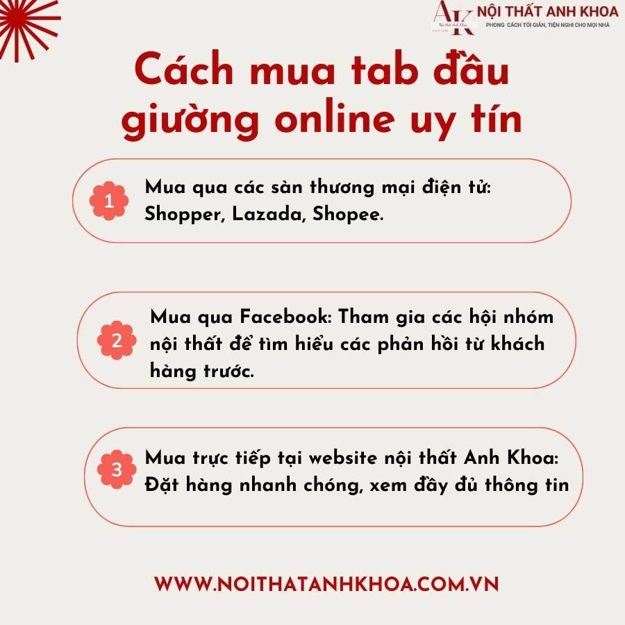 Cách mua tab đầu giường online uy tín Cách mua tab đầu giường online uy tín