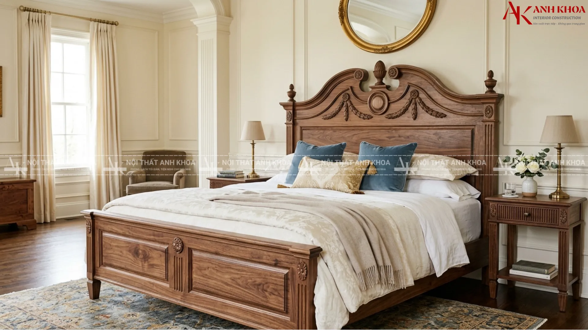 Giường ngủ gỗ tự nhiên - Vẻ đẹp nguyên bản, bền lâu Giường ngủ gỗ tự nhiên - Vẻ đẹp nguyên bản, bền lâu